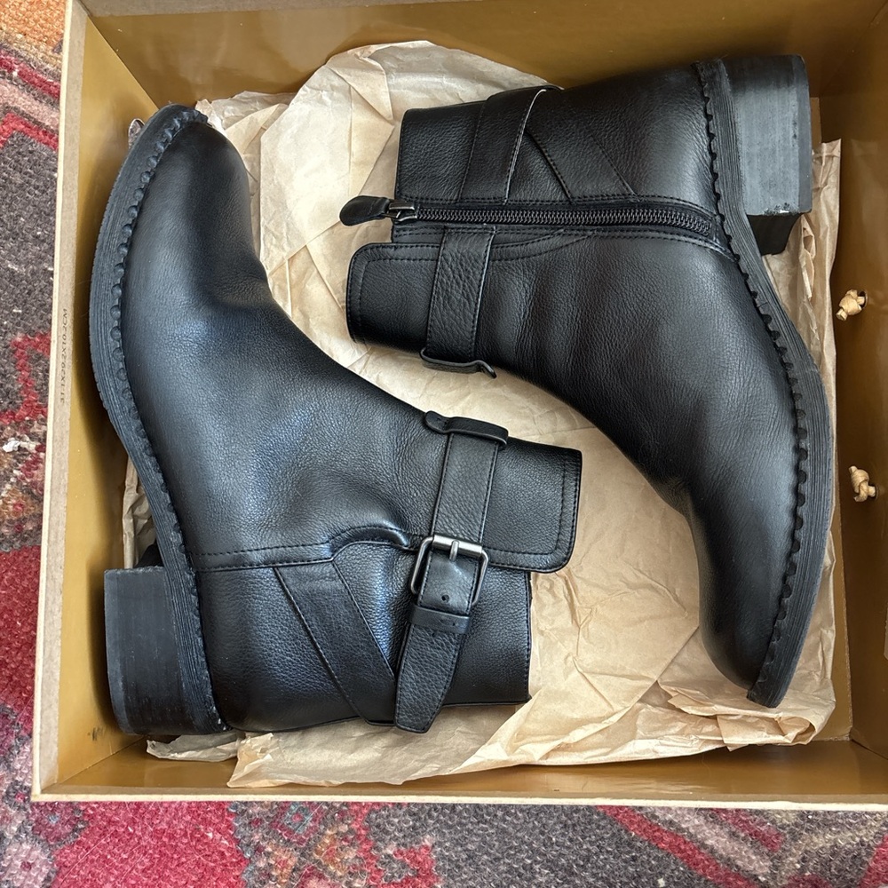 Gentle Souls Black Ankle Boots